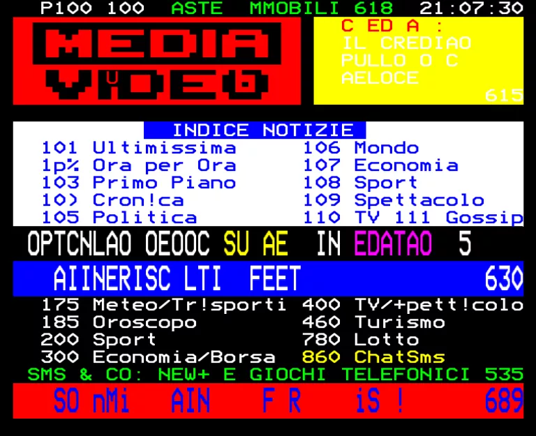 Italia 1 from Saturday 4th October 2003