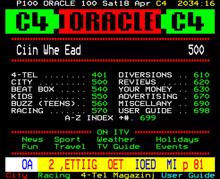 Channel Four from Saturday 18th April 1992