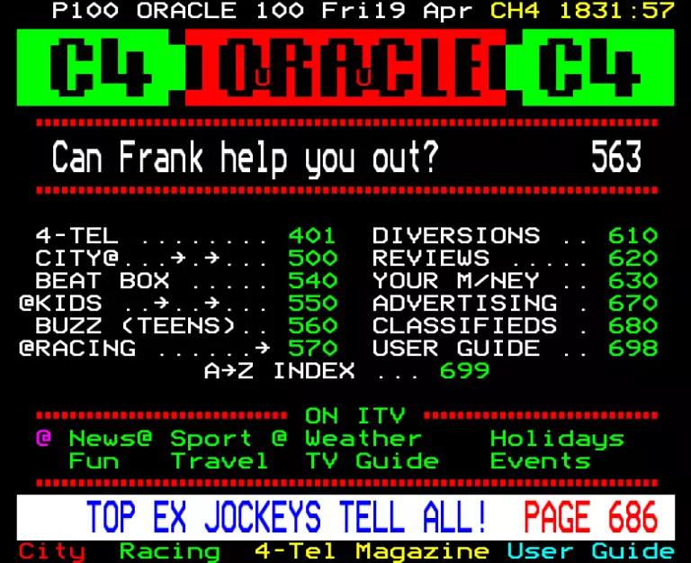 Channel Four from Friday 19th April 1991