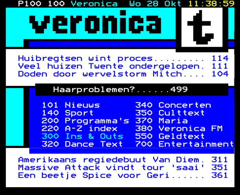 Veronica from Tuesday 20th October 1998