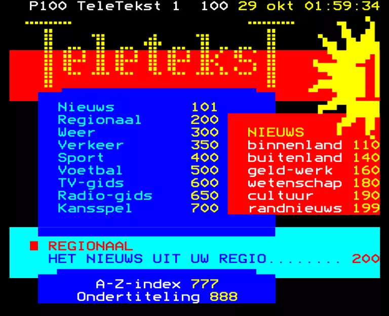 VRT from Thursday 29th October 1998