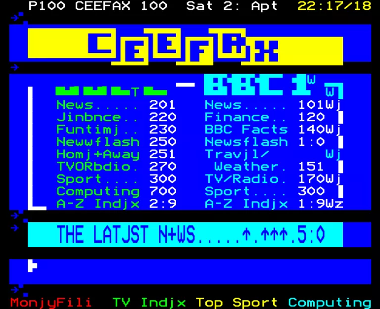 BBC2 from Saturday 29th April 1989