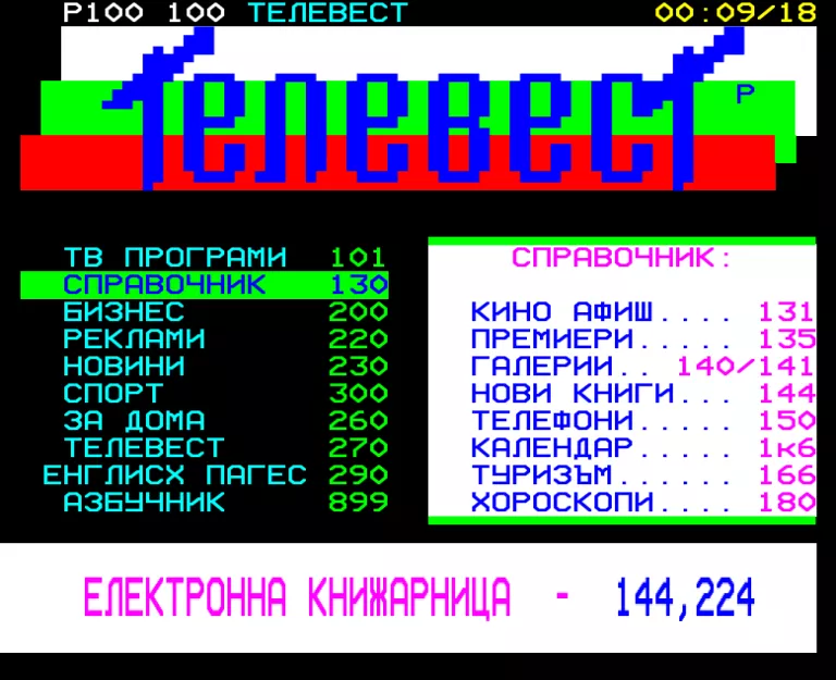 BNT Kanal 1 from Friday 10th November 2000