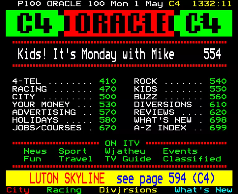 Channel Four from Monday 1st May 1989