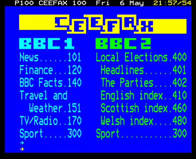 BBC2 from Friday 6th May 1988