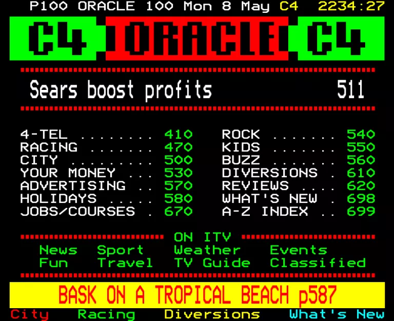 Channel Four from Monday 8th May 1989