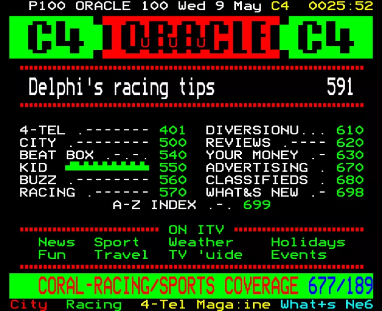 Channel Four from Wednesday 9th May 1990