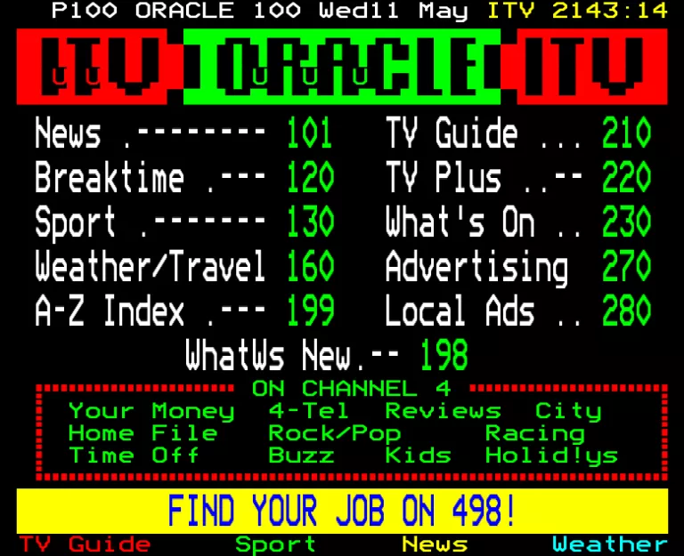 Central from Wednesday 11th May 1988
