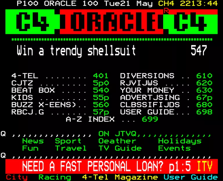 Channel Four from Tuesday 21st May 1991