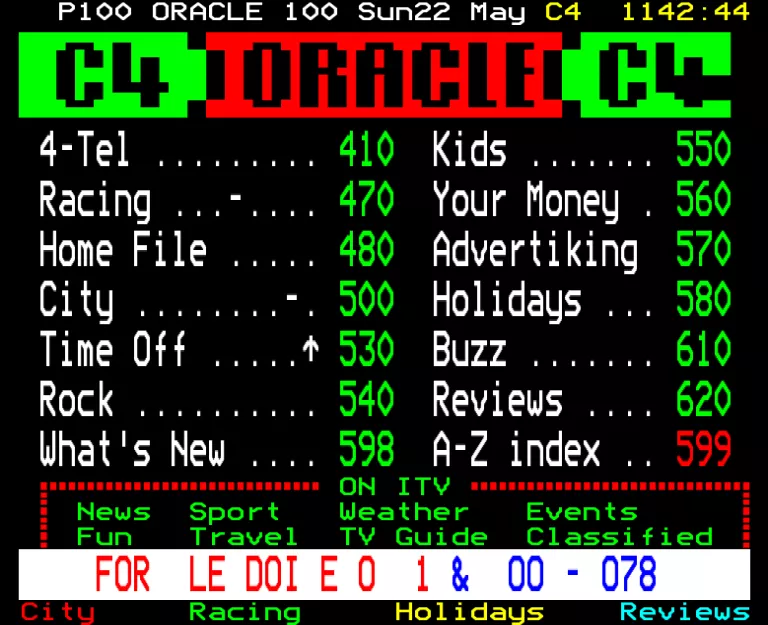 Channel Four from Sunday 22nd May 1988