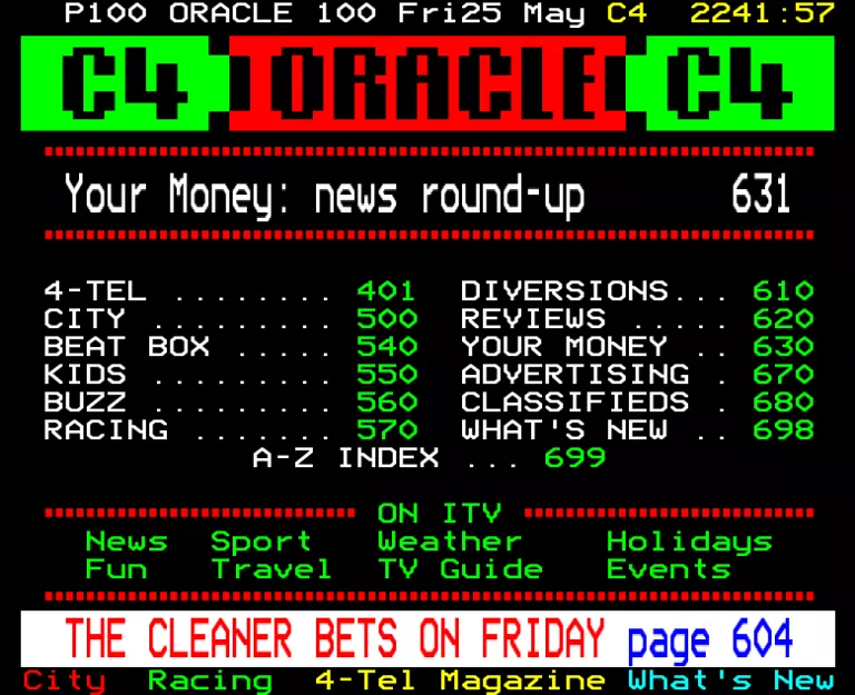 Channel Four from Friday 25th May 1990