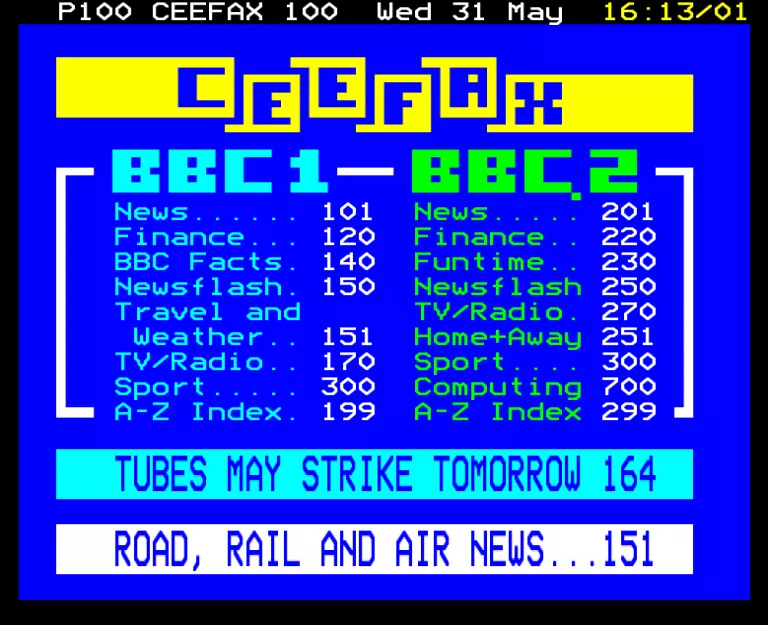 BBC1 from Wednesday 31st May 1989