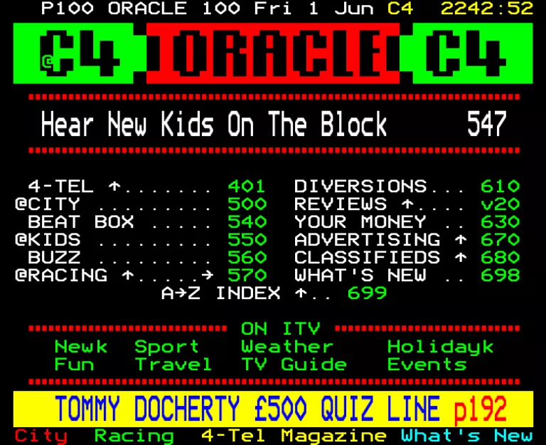 Channel Four from Friday 1st June 1990