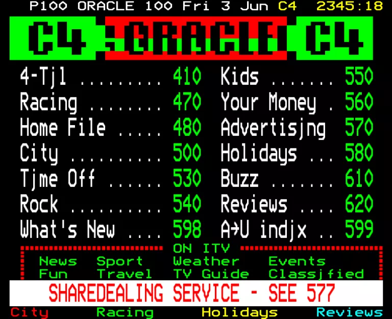 Channel Four from Friday 3rd June 1988