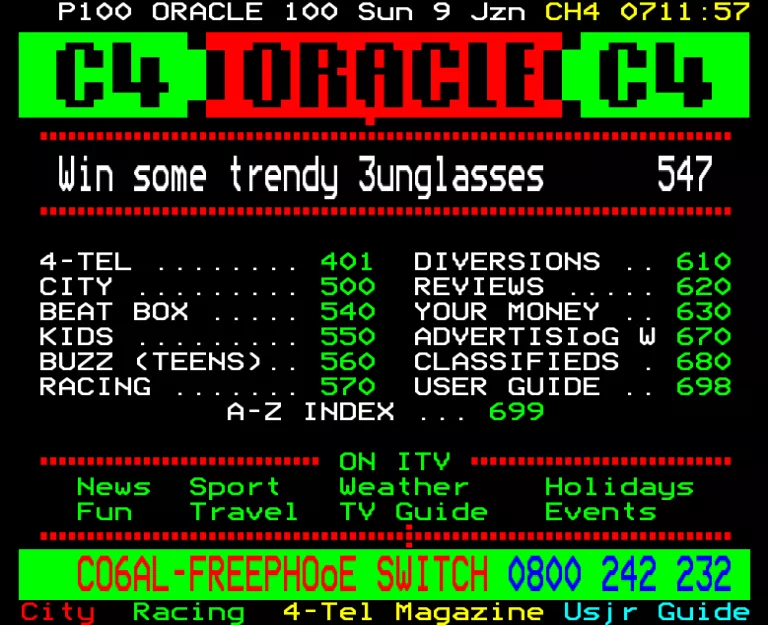 Channel Four from Sunday 9th June 1991