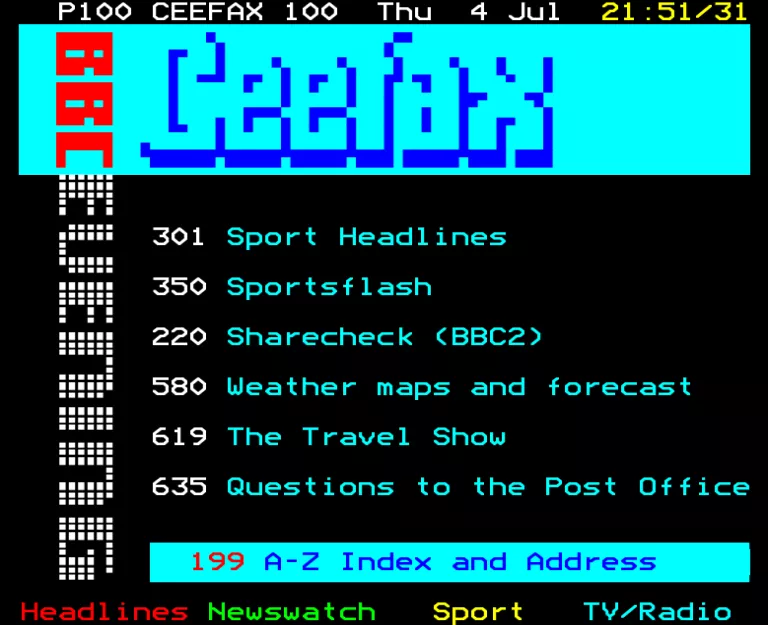 BBC1 from Thursday 4th July 1991