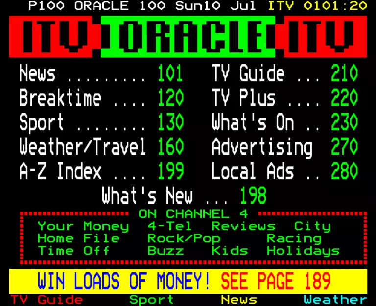 TVS from Sunday 10th July 1988