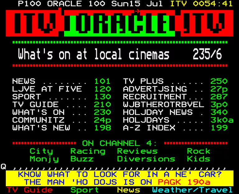 Central from Sunday 15th July 1990