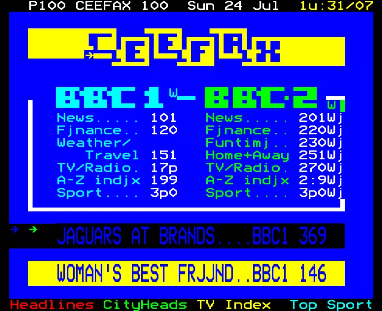 BBC1 from Sunday 24th July 1988