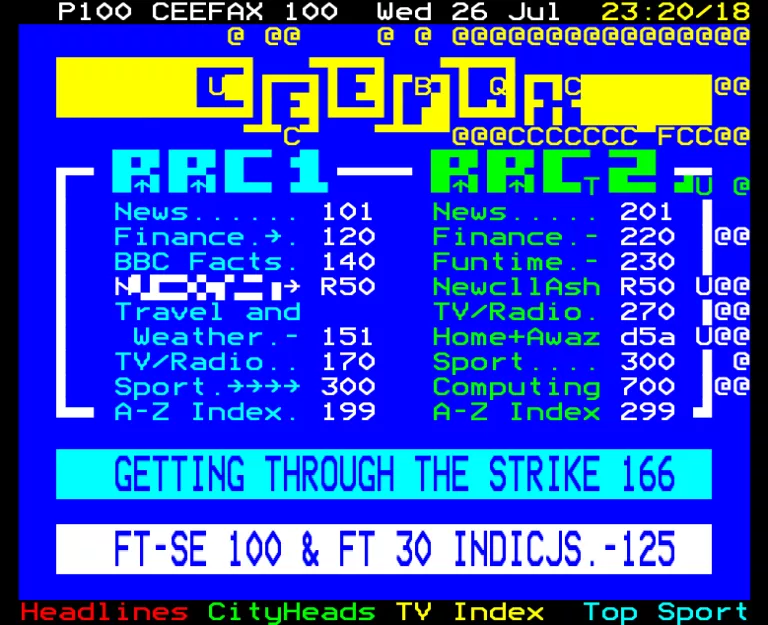 BBC1 from Wednesday 26th July 1989