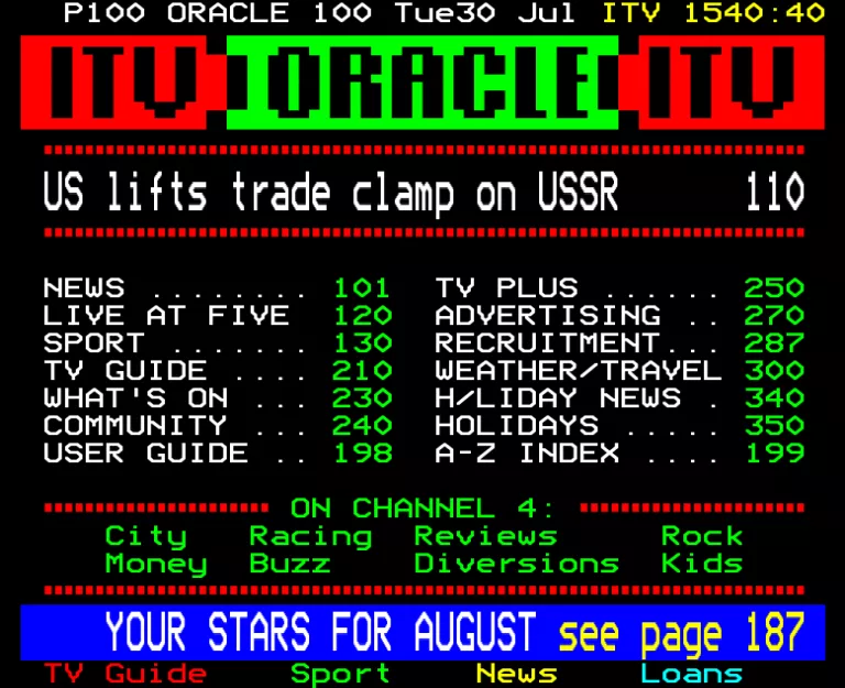Granada from Tuesday 30th July 1991