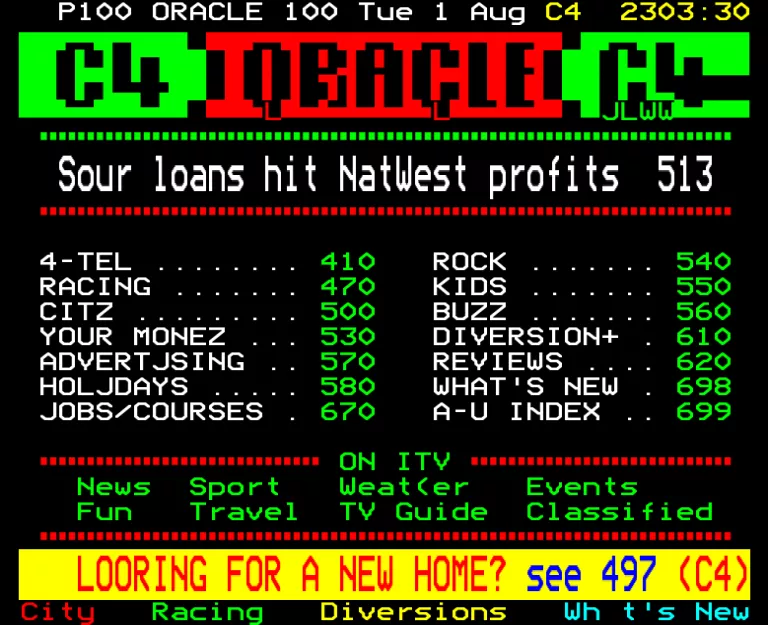 Channel Four from Tuesday 1st August 1989