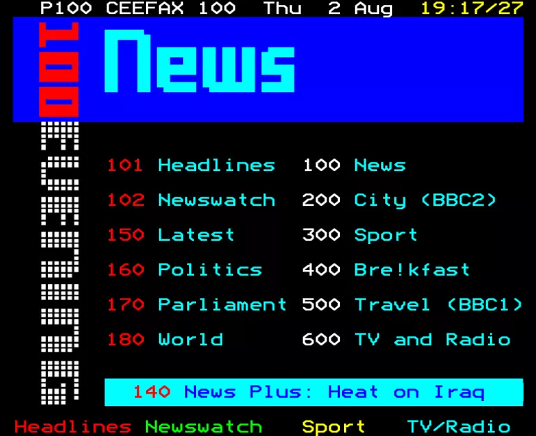 BBC1 from Thursday 2nd August 1990