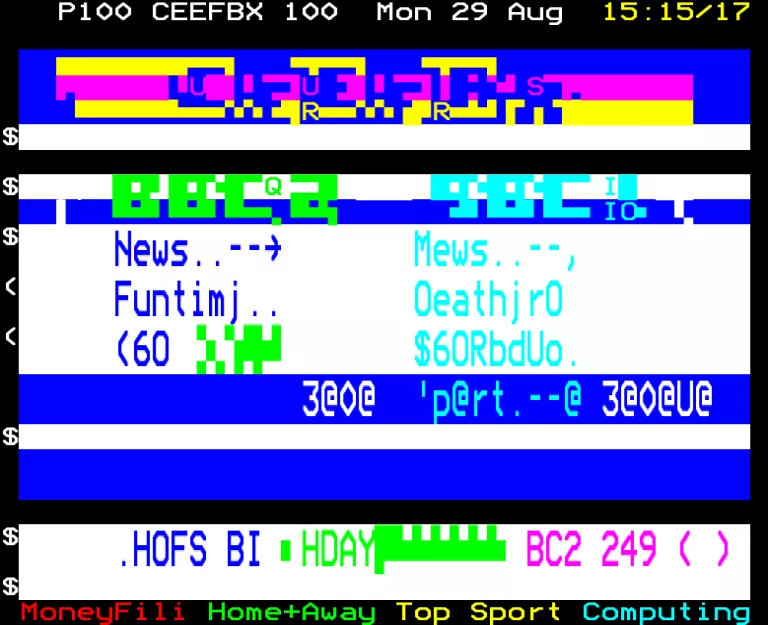 BBC2 from Monday 29th August 1988