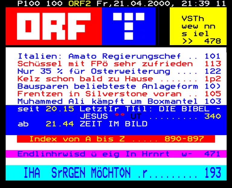 ORF2 from Friday 21st April 2000