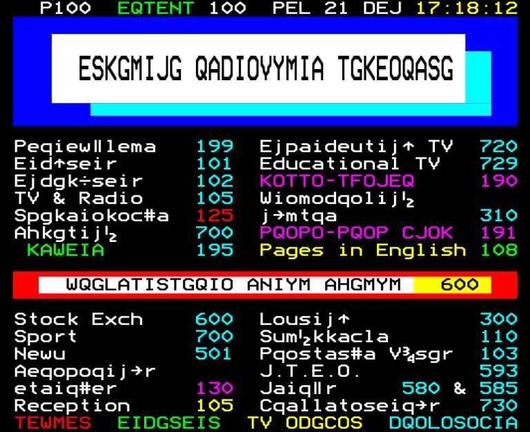 EPT from Thursday 21st December 2000