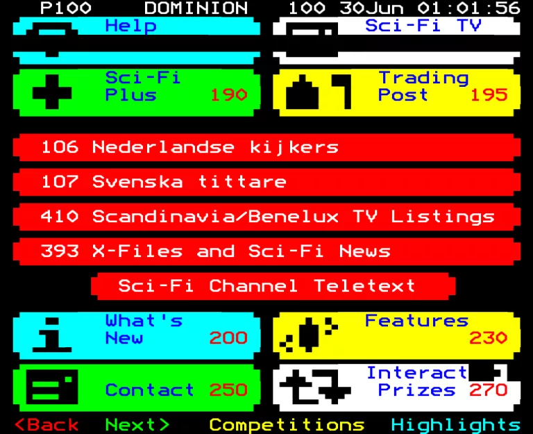 Sci-Fi from Tuesday 30th June 1998