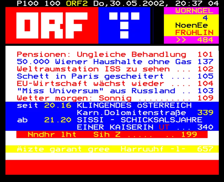 ORF2 (FS2) from Thursday 30th May 2002