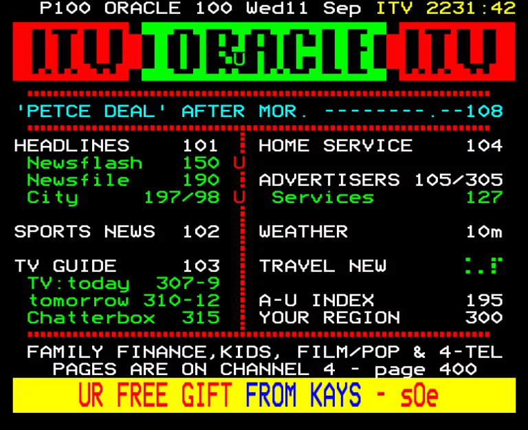 HTV from Wednesday 11th September 1985