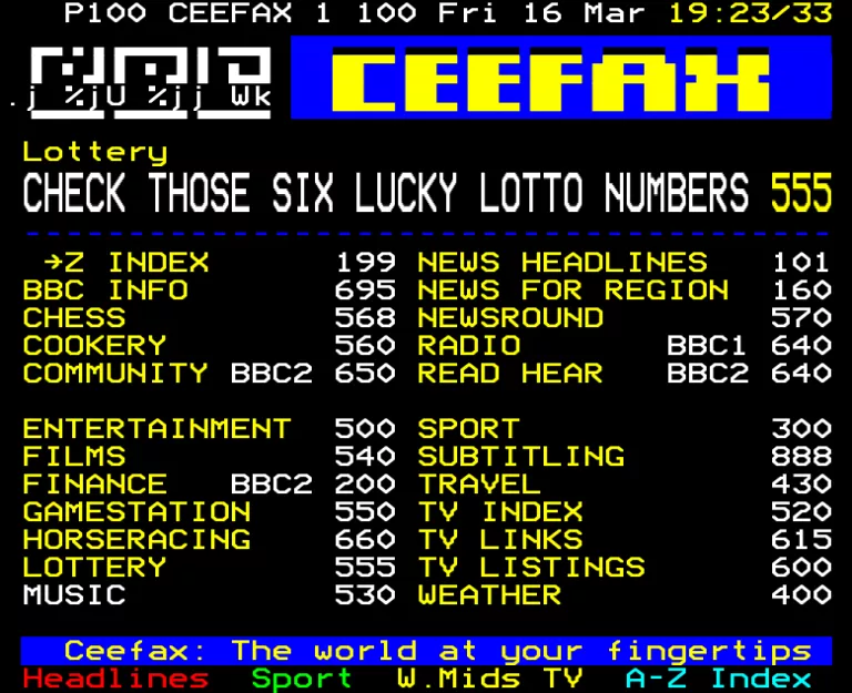 BBC1 from Friday 16th March 2007
