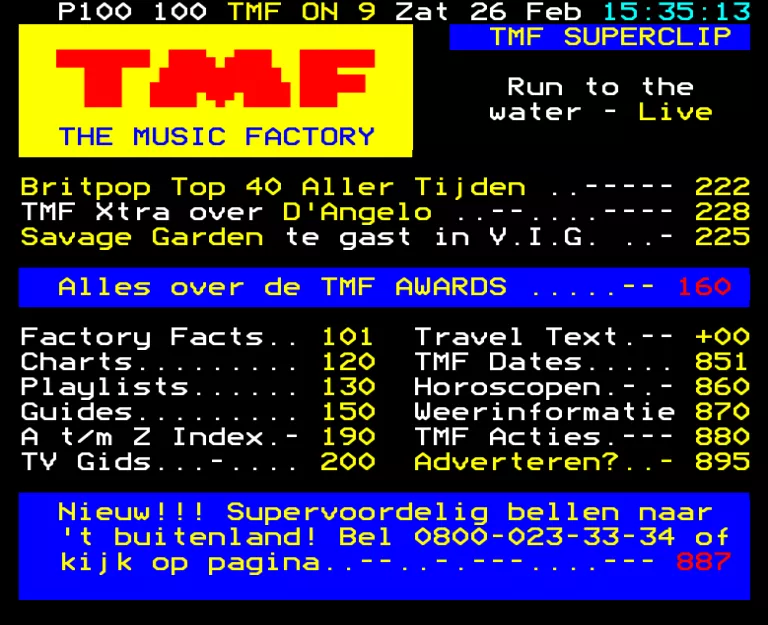 TMF from Saturday 26th February 2000