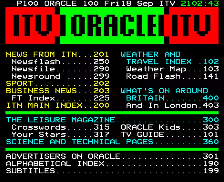 iTV from Friday 18th September 1981