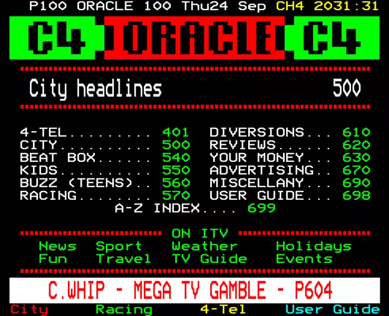 Channel Four from Thursday 24th September 1992
