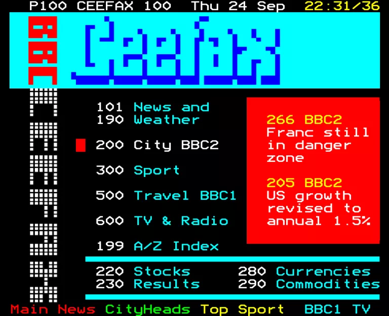BBC1 from Thursday 24th September 1992