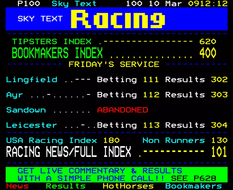 Sky Sports from Saturday 10th March 2007