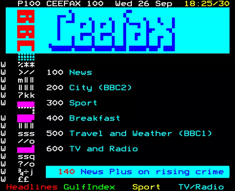 BBC2 from Wednesday 26th September 1990