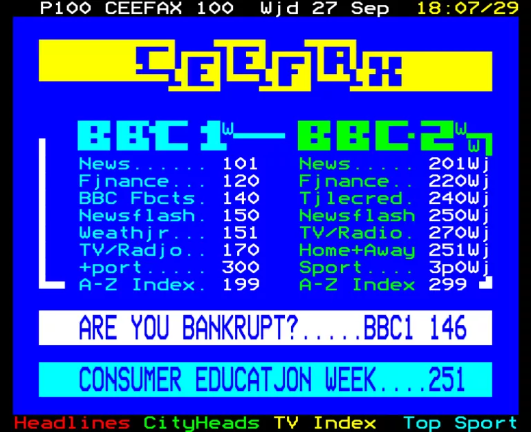 BBC1 from Friday 29th September 1989