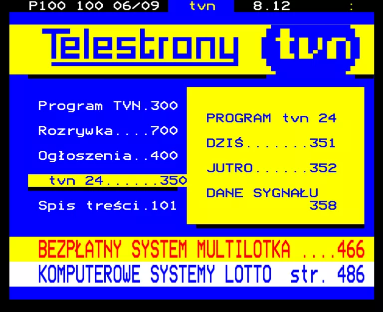 TVN from Saturday 8th December 2001