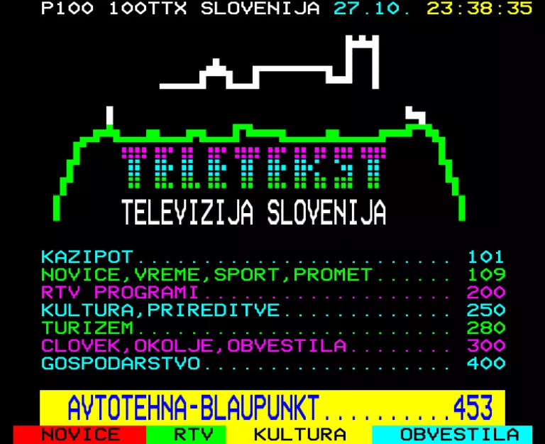 TV Slovenija from Friday 26th October 1990