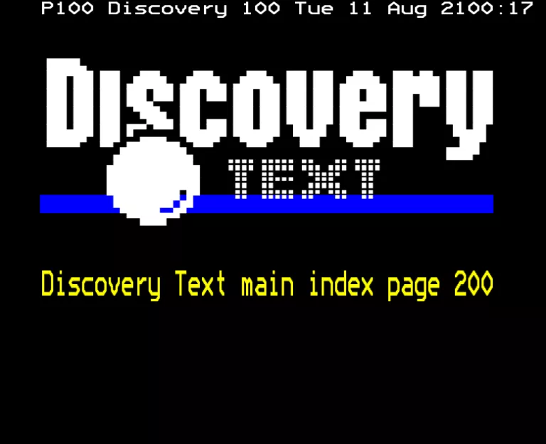 Discovery Channel from Tuesday 11th August 1998