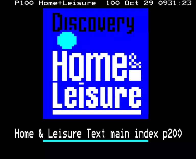 Discovery Home+Leisure from Thursday 29th October 1998