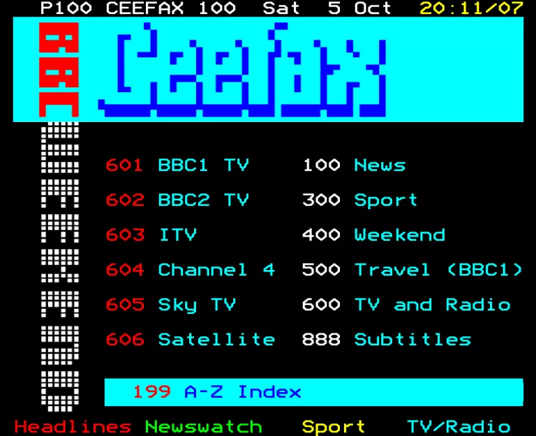 BBC2 from Saturday 5th October 1991