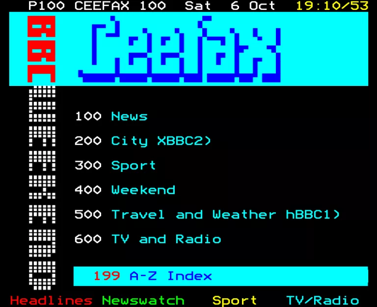 BBC1 from Saturday 6th October 1990