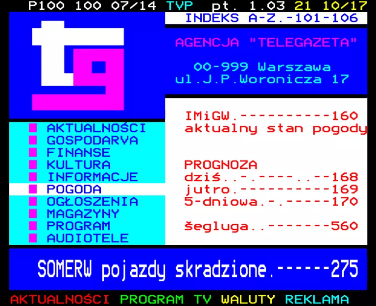 TVP1 from Friday 1st March 1996