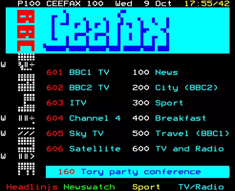 BBC1 from Wednesday 9th October 1991