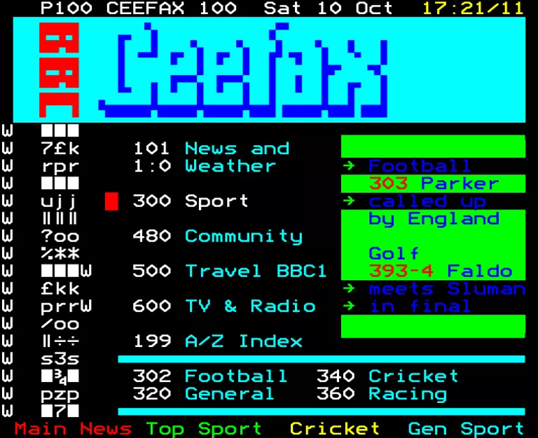 BBC1 from Saturday 10th October 1992